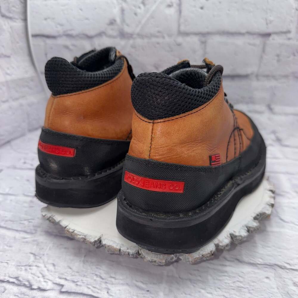 VTG Polo Jeans Co. Ralph Lauren Men’s 10D Hiking Sport Mountain Leather Boots - Picture 3 of 12